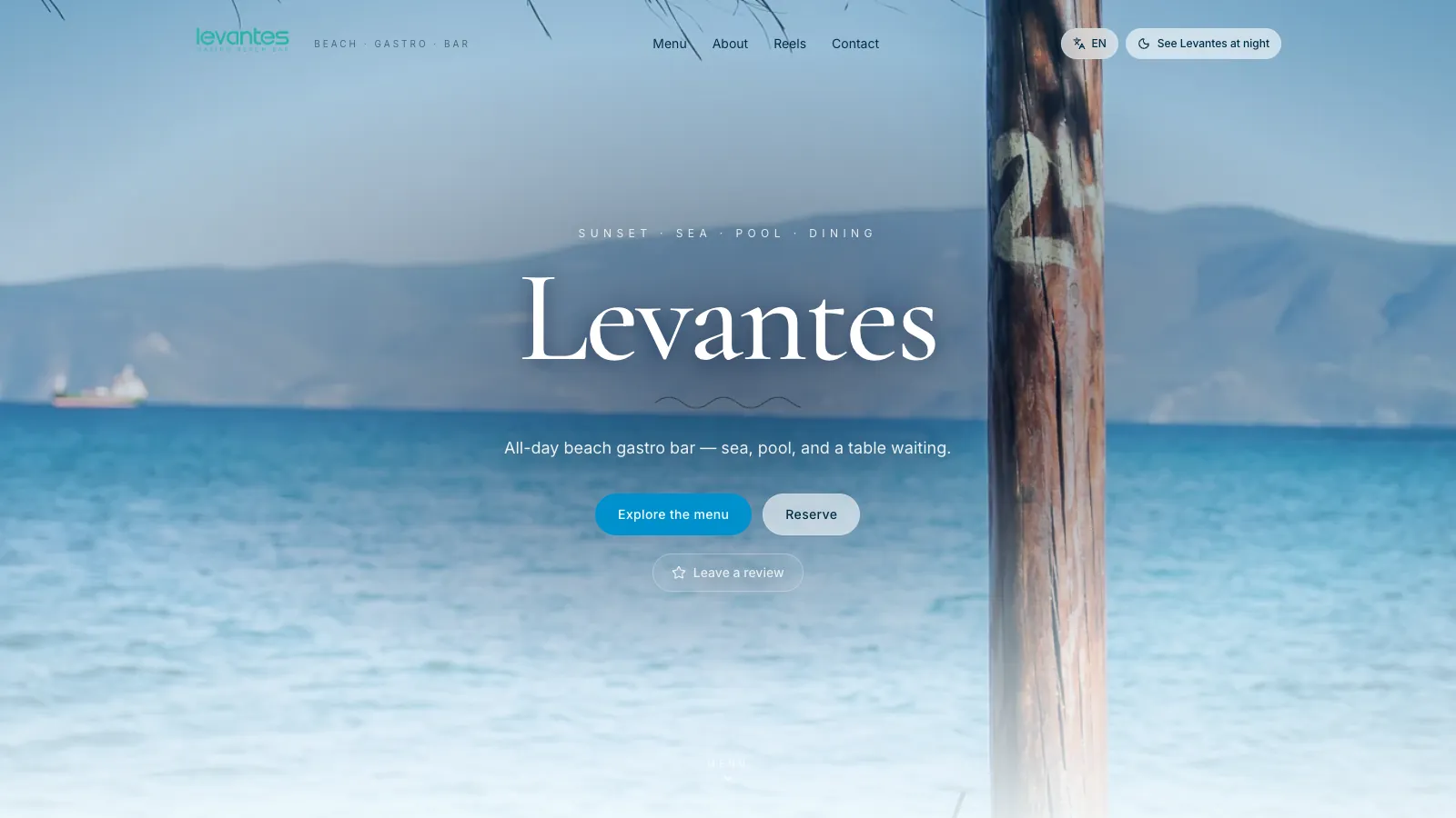 Η αρχική σελίδα του Levantes
